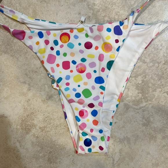 NWT! Infamous Swim x Kasey Rainbows Stella Cheeky Bikini Bottoms L Swim - Picture 5 of 10
